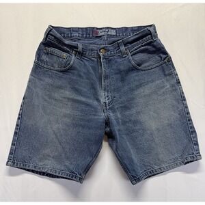 Vintage Structure Denim Mens‎ 34 Loose Fit Denim Shorts blue Cotton Casual